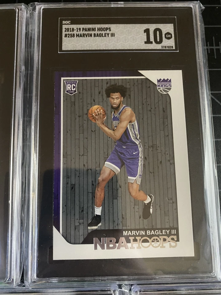 MARVIN BAGLEY ROOKIE NBA Hoops #258 SGC Graded 10 x 5!! - Image 3 of 4