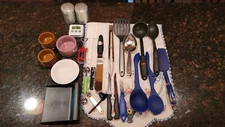 VTG Kitchen 37 Utensils Mixed Large Lot, Rachael Ray, OXO, STAINLESS STEEL 