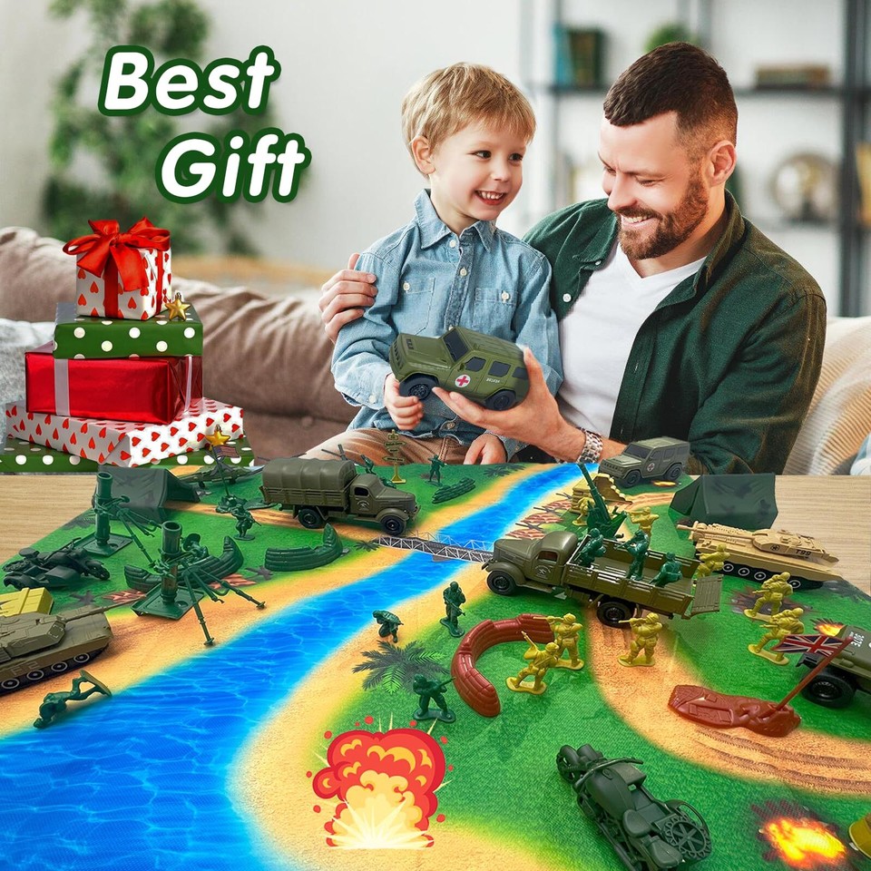 Army Men Toys Large Battle PlaysetSet Includes Army Men Action