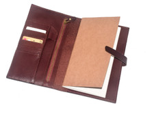 notebook book cover jacket slipcase note Holder cow Leather card bag brown W904