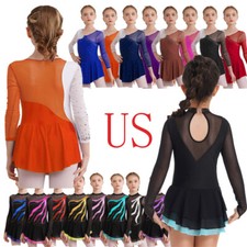 Girl Figure Skating Dance Dress Competition Dancewear Ballet Dance Costume Skirt