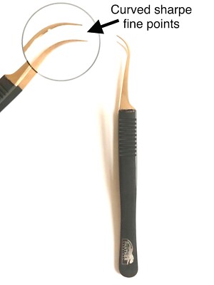 Beauty Saloon Make-up-Tools gerade & gebogene Wimpernverlängerung Volumen Pinzette