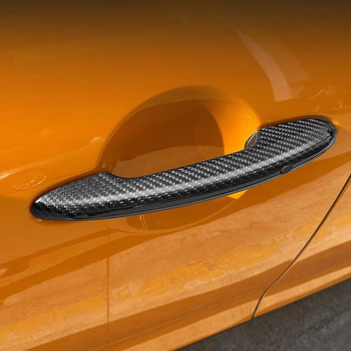 For BMW MINI Cooper S R50 R53 R55 R56 Real Carbon Fiber Door Handle Cover Trim - Picture 9 of 11