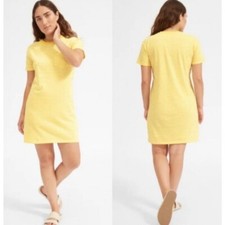 EVERLANE yellow stripe t shirt dress size S Small Womens Casual Short