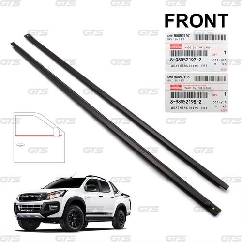 For Isuzu Holden D-Max 4Dr TFR 2012 18 Front L+R Outer Weatherstrip Door Belt - Picture 4 of 10