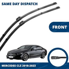 Front Windscreen 24" 22" Flat Aero Wiper Blades Pair for Mercedes CLS 2018-2023