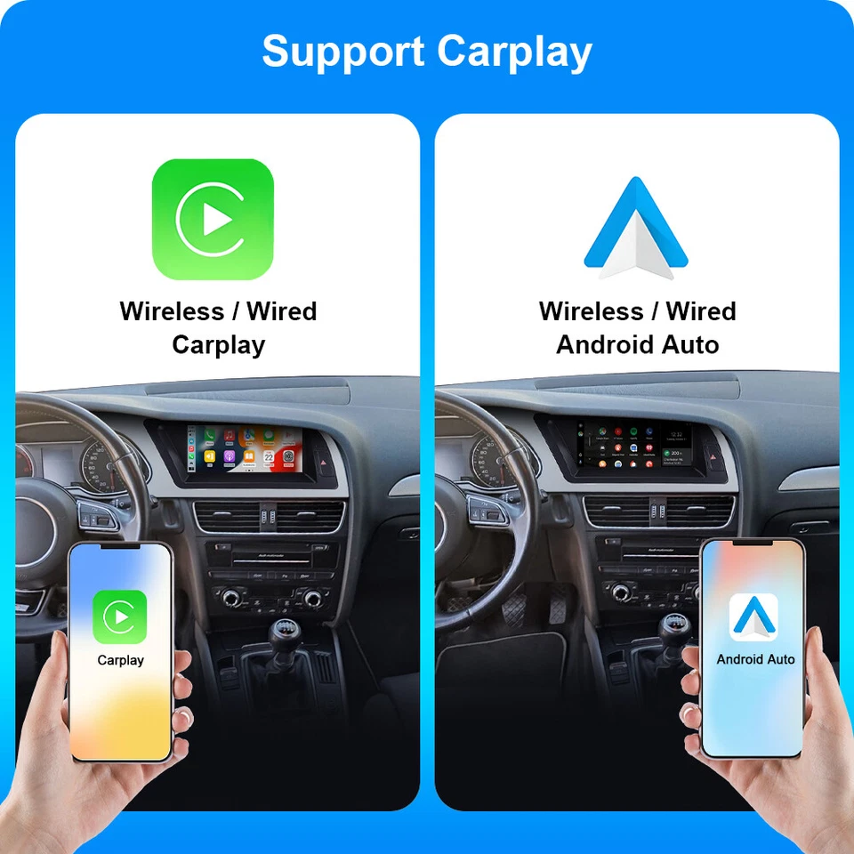 Für Audi A4/B8/S4/S5 2009-2012 8.8" Autoradio CarPlay SWC Wifi GPS Android 14 - Bild 4 von 4