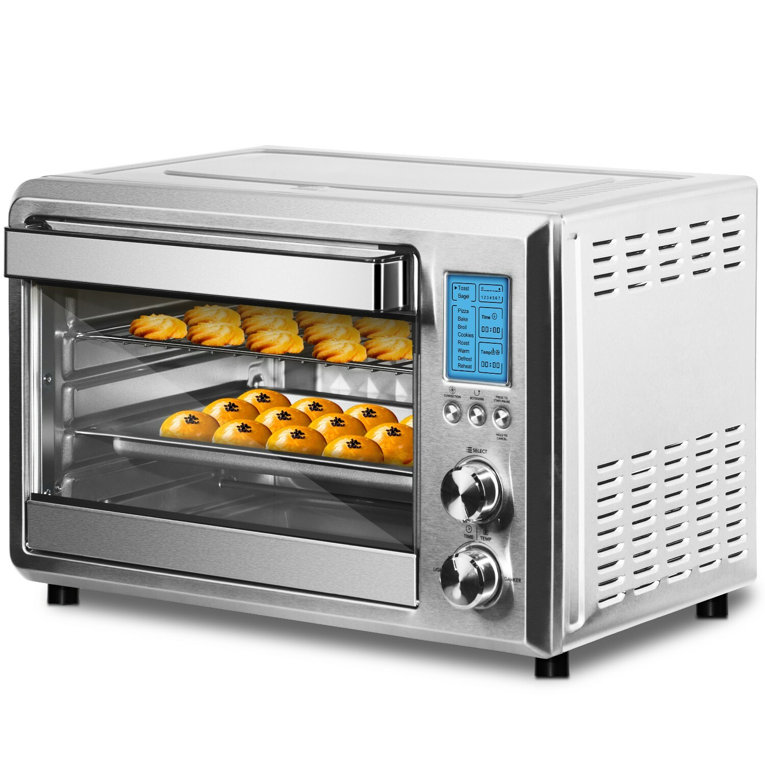 Free Shipping Electric Convection Oven Countertop 6 Slice Lcd