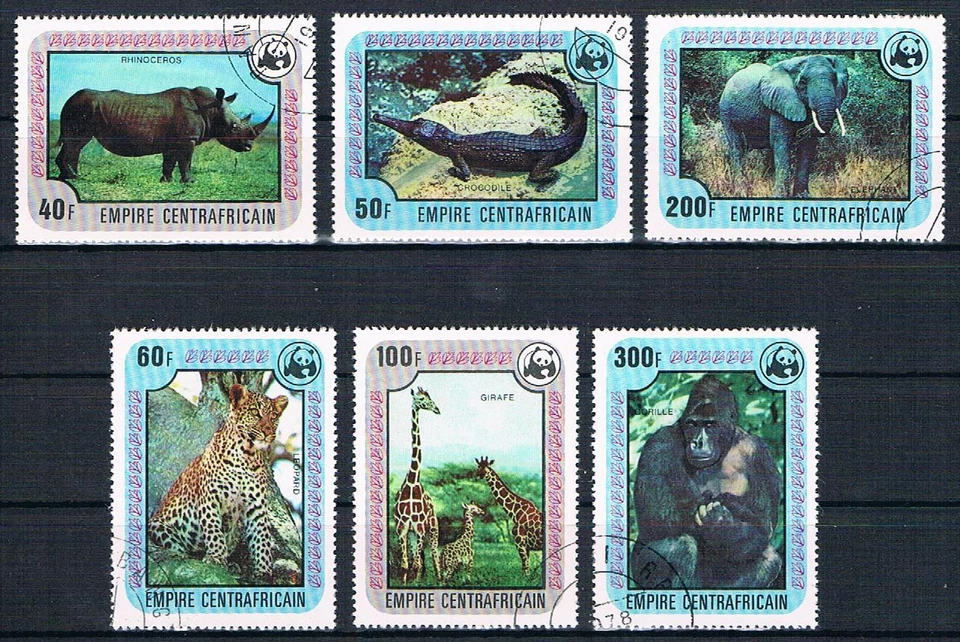 G/14  WWF, Wildtiere Zentralafrika, Satz komplett  /o - Bild 1 von 1