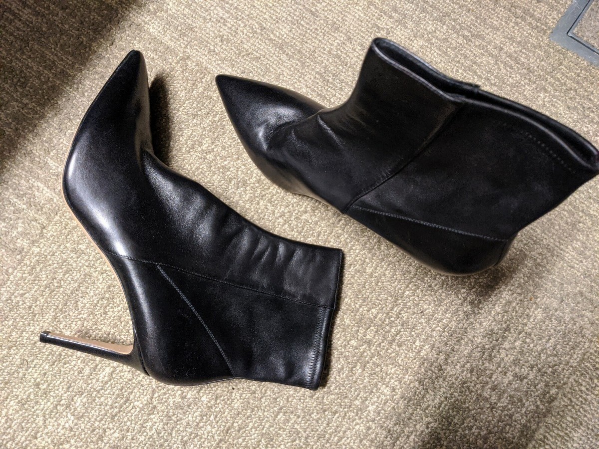 Gianvito Rossi Black Stretch Leather Boots 42 NIB 🆕 Booties