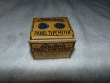 NOS VTG STERLING 68  Panel TYPE Meter Ammeters 0-1O Panel Mount DC  Tube Tester