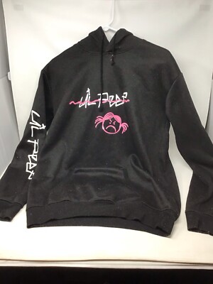 Lil Peep Hoodie Men's Medium Black Rapper Rap Sweater Goth Boi Clique
