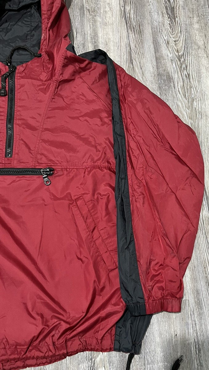 Vintage Gap Nylon Rain Jacket Pullover 1/2 Zip Red Windbreaker