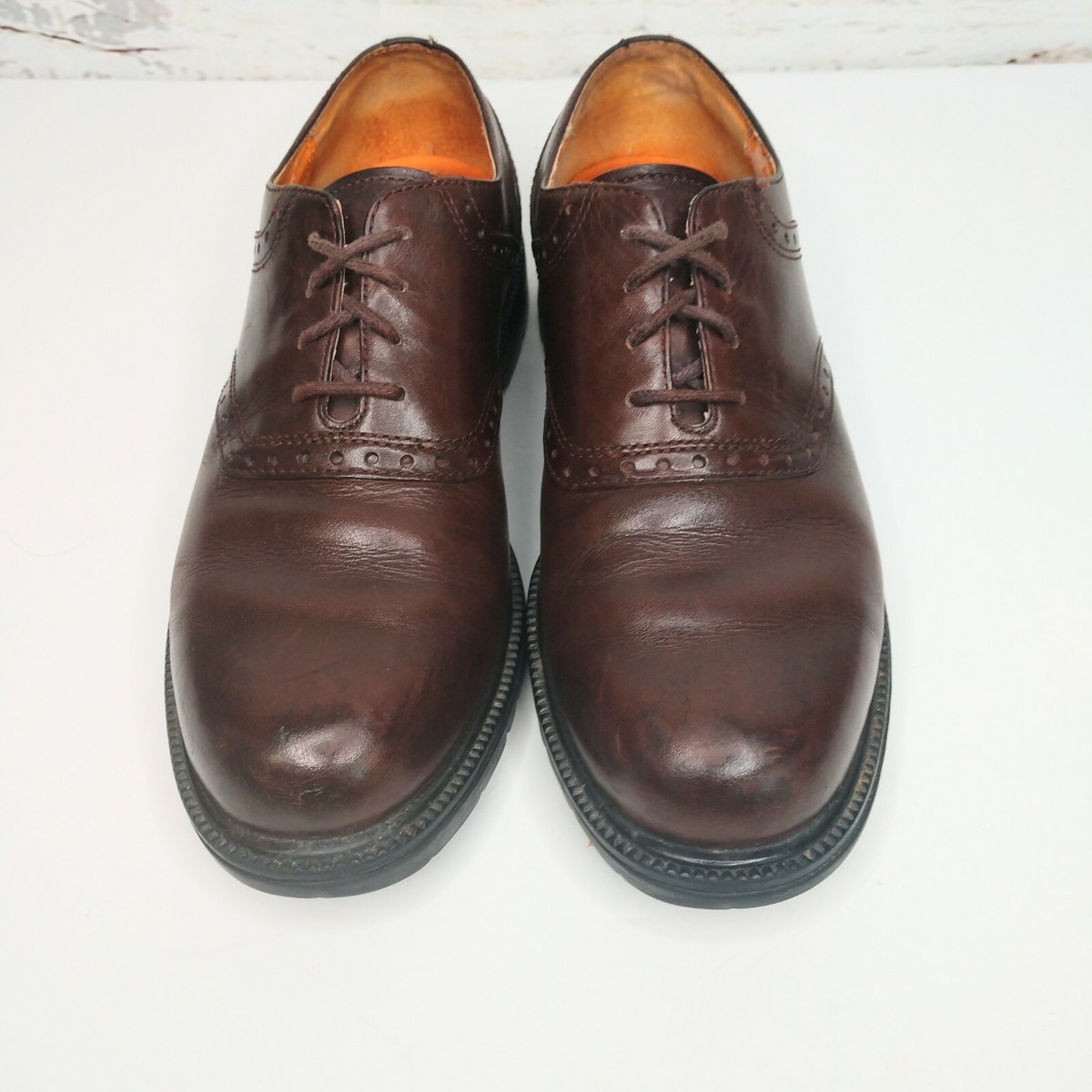 Timberland Mens Oxford Sz 8M Brown Leather Shoes Waterproof  display picture 3