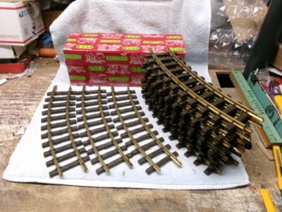 * Vintage - L.G.B. - LEHMANN - Full box of 12 Pieces CURVED TRACK - #2 - NICE!