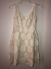 NINE WEST Polka Dot White Fit and Flare Mini Dress SIZE US 2