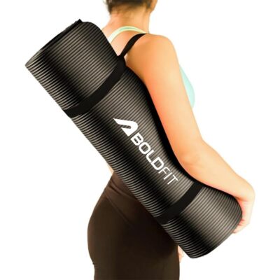 Boldfit Yoga Matten Für Unisex Fitness Übungen Zuhause Schwarze Farbe