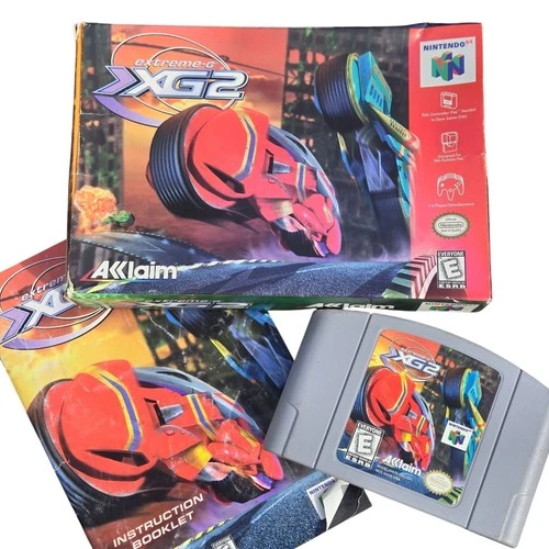 Extreme G 2 XG2 Racing Nintendo 64 Game N64 Cartridge Instructions Box Ex Rental