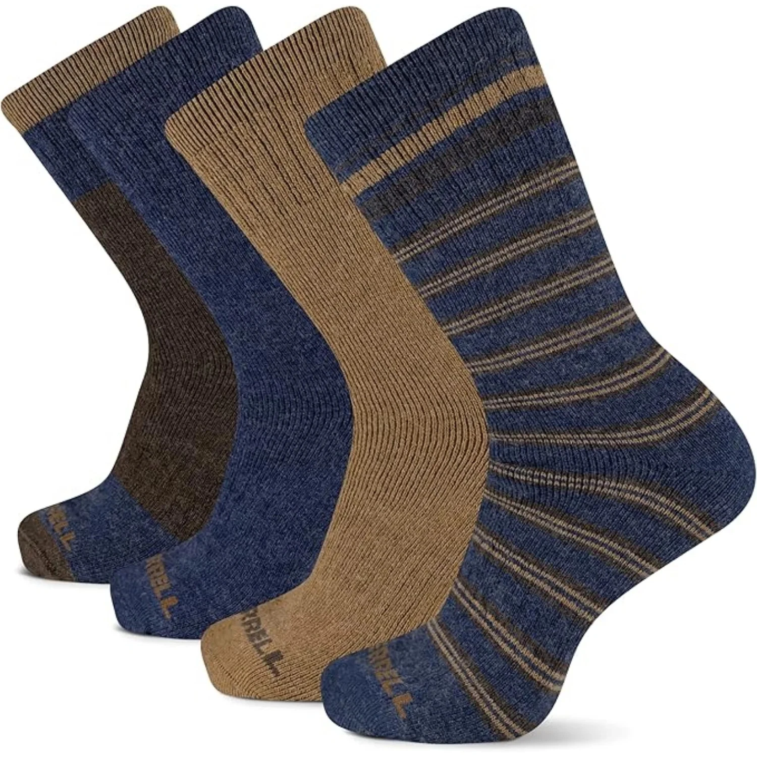 Merrell Unisex Socks - 4 Pair Pack Arch Support Band Thermal Wool-NVAST-M/L