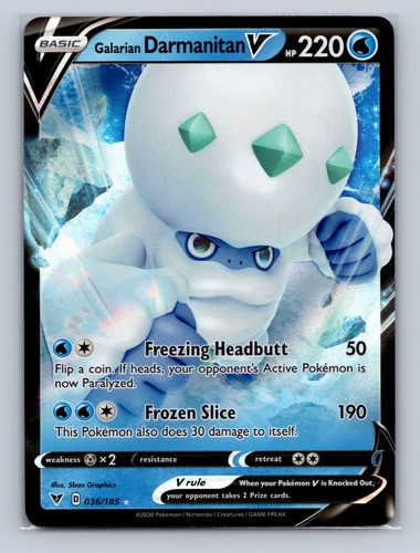 SWSH04: Vivid Voltage #036/185 Galarian Darmanitan V - Picture 1 of 2