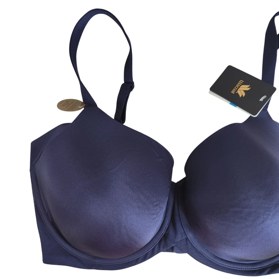 Wacoal Ultimate Side Smoother Underwire Bra Blue 38DDD Seamless Mold NWT #853281 - Image 2 of 4