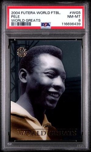 2004 FUTERA WORLD FOOTBALL WORLD GREATS #WG5 PELE PSA 8 Brazil World Cup great