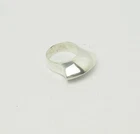 Funky vintage mid century moder sterling 925 silver geometric ring size 7.25