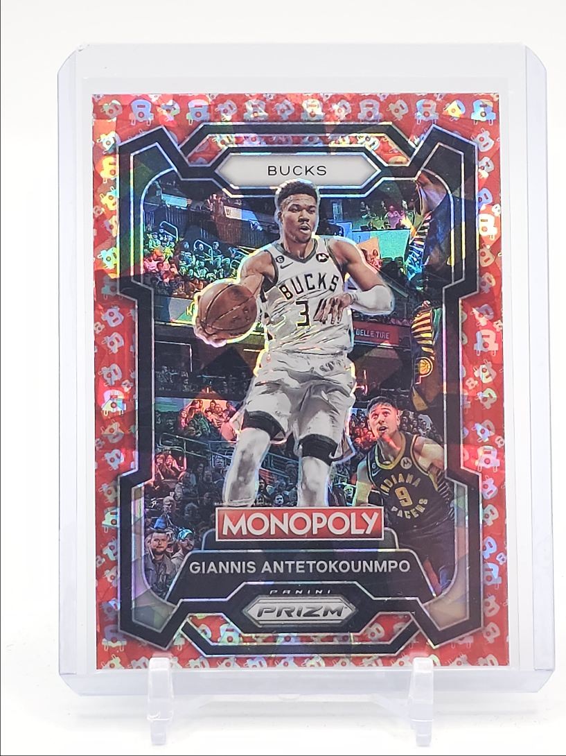 GIANNIS ANTETOKOUNMPO 2023-24 PANINI PRIZM MONOPOLY FREE PARKING #49 Q5167