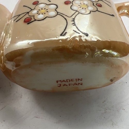 Vintage Japan Porzellan Glanzgeschirr Kind Teeservice für 3 mit Teekanne Sahne Zucker - Bild 9 von 10