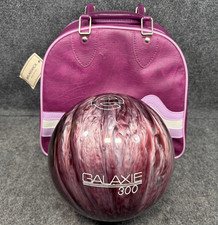 Vintage Ebonite Galaxie 300 Bowling UNDRILLED Ball Purple Marble Swirl 10 lb Bag