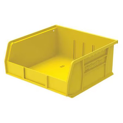 Akro-Mils 30235Yello Hang & Stack Storage Bin, 11 In W X 10-7/8 In L X 5 In H,