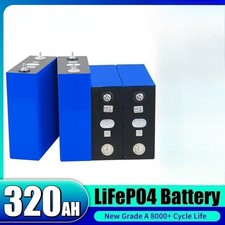 8000 Cycles Lifepo4 320Ah Battery Cell 3.2V Rechargeable DIY Solar Cell Pack