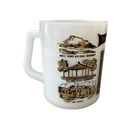 Vintage Federal Milk Glass Mug Souvenir NEW MEXICO