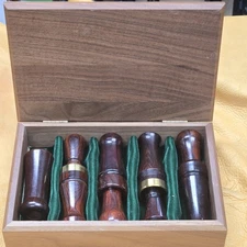 DUCKS UNLIMITED DUCK CALL SET with WOOD BOX LOOK!