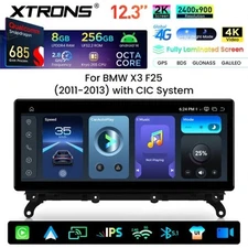 2K 12.3" Qualcomm 685 Octa Core 8G+256GB Android 14 Car Stereo for BMW X3 F25 CIC