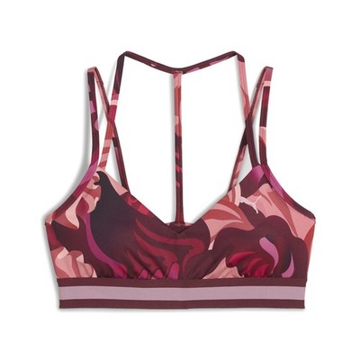PUMA Floral Ribbon LowSupport Bra Womens Red Casual 52749496