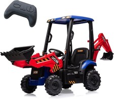 12V RC Ride On Excavator 4in1 Kids Excavator Ride On Toy w/Front Loader  Digger