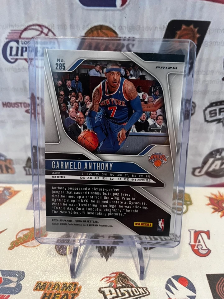 Panini 2024-25 Prizm Carmelo Anthony #285 Knicks Legends Red White & Blue - Bild 2 von 2