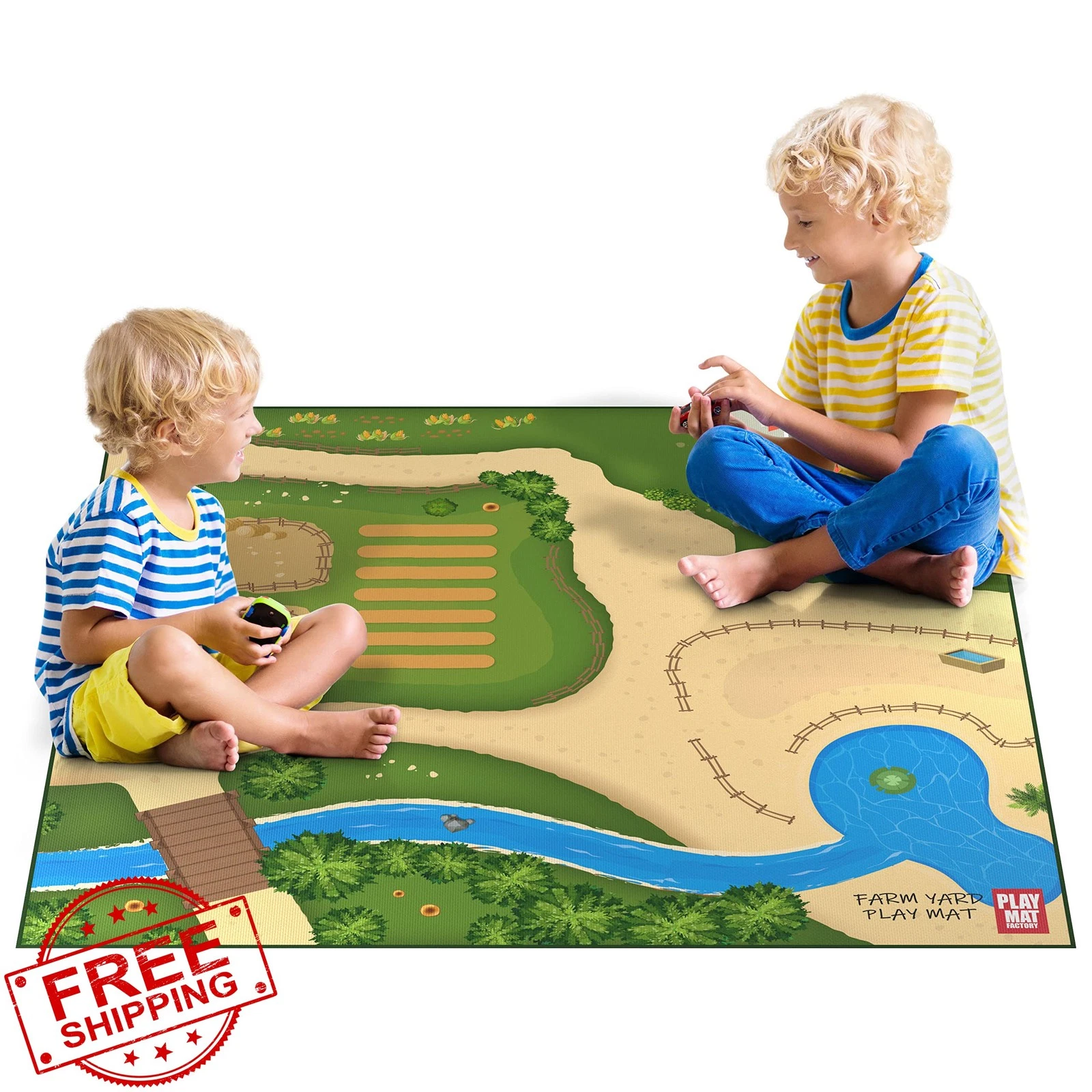 Toy Fish Factory Farm Play Mat Foldable 57x57