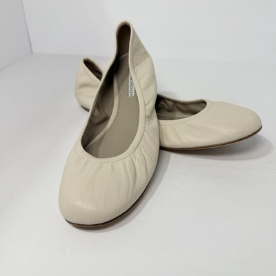 #ad #ad Vera Wang Lavender Ballet Flats Women Size 10 Cream Leather Lillian Office Cute $24.99