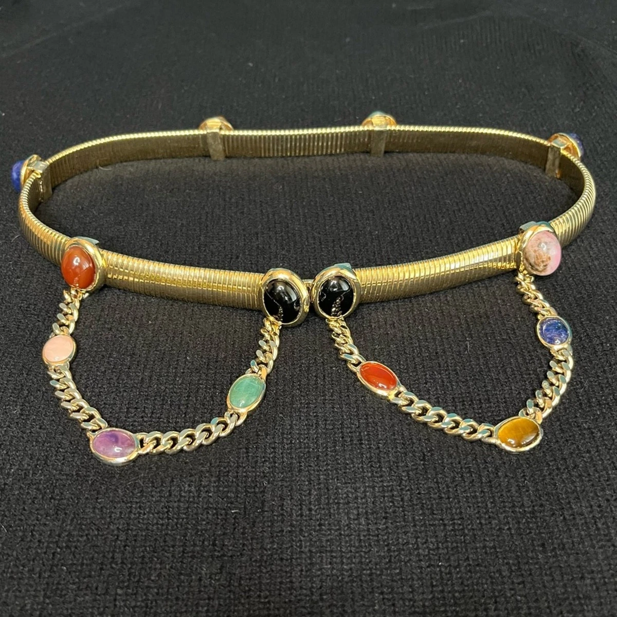 Judith Leiber Gold Belt with Multi-Color Stones Judith Leiber Gold-Tone  main image 4