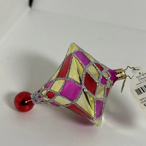 Rare Radko Ornament - Tiffany Bright Harlequin - New W Tag In Box