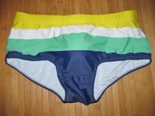 UXH Swimsuit Brief sz MEDIUM Poly Spandex SWIM Suit CONTOUR POUCH with FOAM CUP