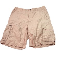 Columbia Mens Omni Shade Cargo Shorts Sz 36 Tan Sun Protection 10" Inseam Hiking