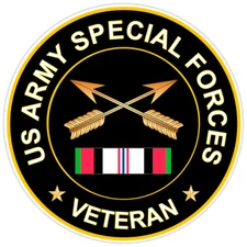 US Army Special Forces Veteran Bumper Sticker Military Vinyl Soldier Decal 5"