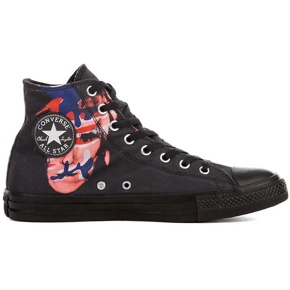Converse Chuck Taylor All Star Hi Andy Warhol Pop Art Shoes 149486C Black NWOB
