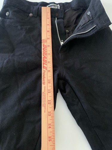 Versace Young Wool Pants Size 12 Black Italy Girls VTG Missing Button - Picture 6 of 14