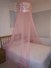  Round Hoop  Bed Canopy Mosquito Net for QUEEN, FULL, KING beds in MANY COLORS
