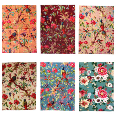 Paradise Küchentuch Geschirrtuch 50 x 70 cm Handtuch Blumen Vögel Muster bunt