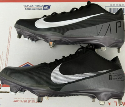 New Size 13 Nike Lunar Vapor Ultrafly Elite 3 Metal Baseball Cleats Black White